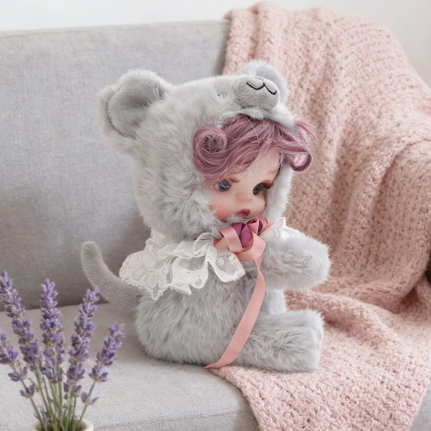 

Cloveray 18 см оригинальная виниловая кукла милая 8-дюймовая виниловая лицо плюшевая кукла с наполнителем тела хлопковая кукла медведь плюшевая кукла игрушка ручной работы подарок ребенку