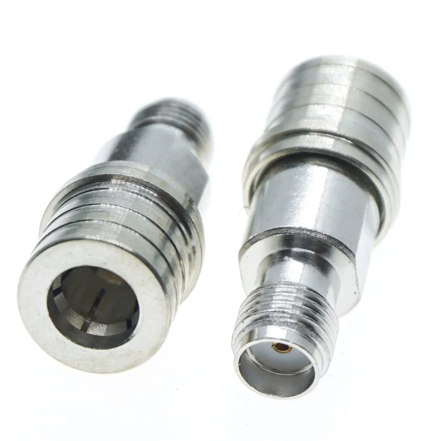 1Pcs QMA male to SMA female jack Connector RF Adapter Conversion Connector Nickel Plated Brass 50ohm