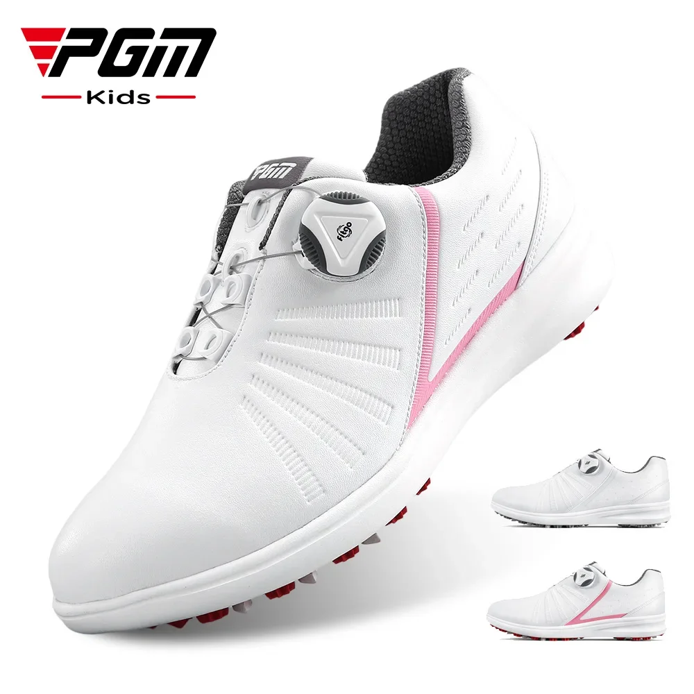 PGM Womens Golf Shoes Sneakers Ladies Breathable Non-Slip Trainers Shoes Lightweight Knob Buckle Shoelace Sneakers XZ179