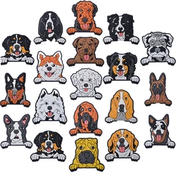 Desenhos animados Cães Encantos Sapato, Aismale Terrier, Akita Bichon, French Border Collie, Samoieda Tampão, Presentes de Decoração, 1-21Pcs