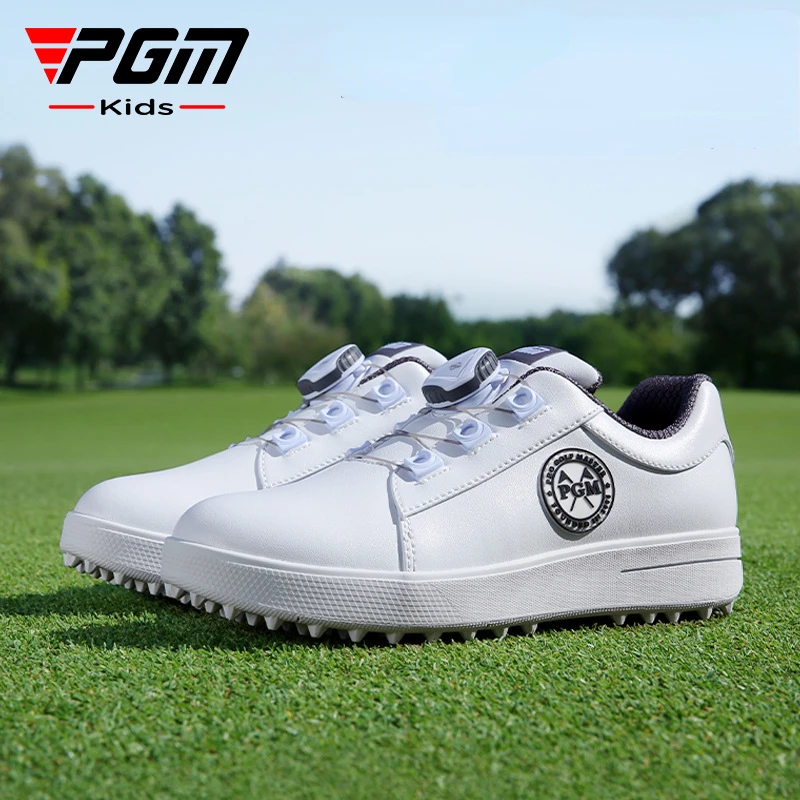 

PGM Kids Golf Shoes Autumn Winter Waterproof Anti-skid Wear-resistant Children's Knob Shoelaces Sneakers Boys Girls Sports XZ254