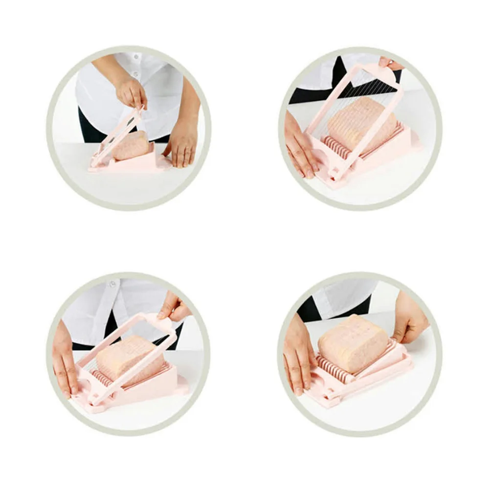 

ABS Stainless Steel Meat Cheese Boiled Egg Fruit Slicer Adjustable Easy Clean Multifunctional Kitchen Food Cutter Tool