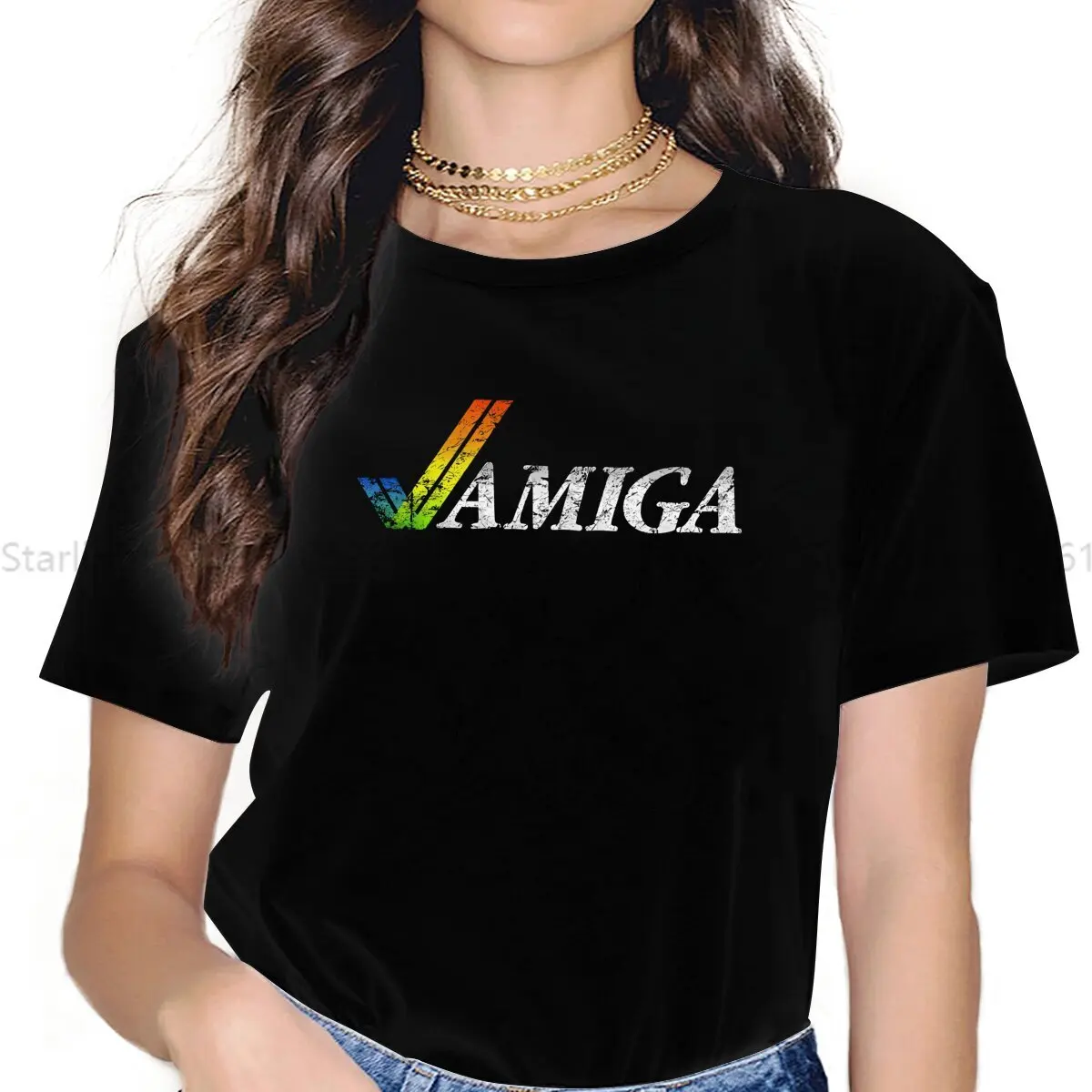 Amiga Gaming TShirt For Girls Commodore C64 Y2k Tees Fashion Female Polyester T Shirt Soft Summer