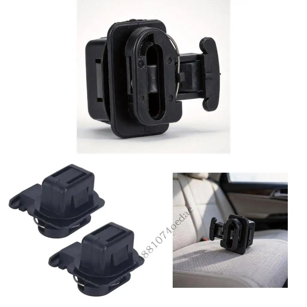 Rear Repair Clip Pair, Direct Replacement Black ABS Set Replacing 82137-SDA-003 for Seat Base Service and Interior Care