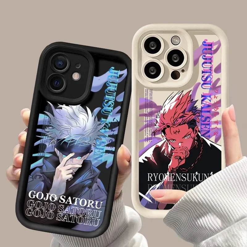J-Jujutsu Lijn Gojo Satoru Telefoon Case Voor Motorola Moto Edge 40 50 60 Pro Fusion Ultra G85 G35 G75 G05 G84 G15 G34 G54 Cover