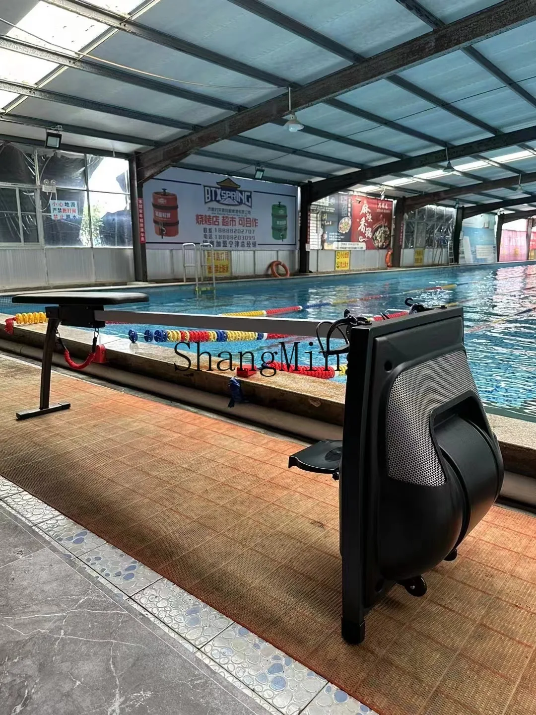 FG land swimming trainer tension rope, adult shore arm force device paddler webbed freestyle simulation training machine