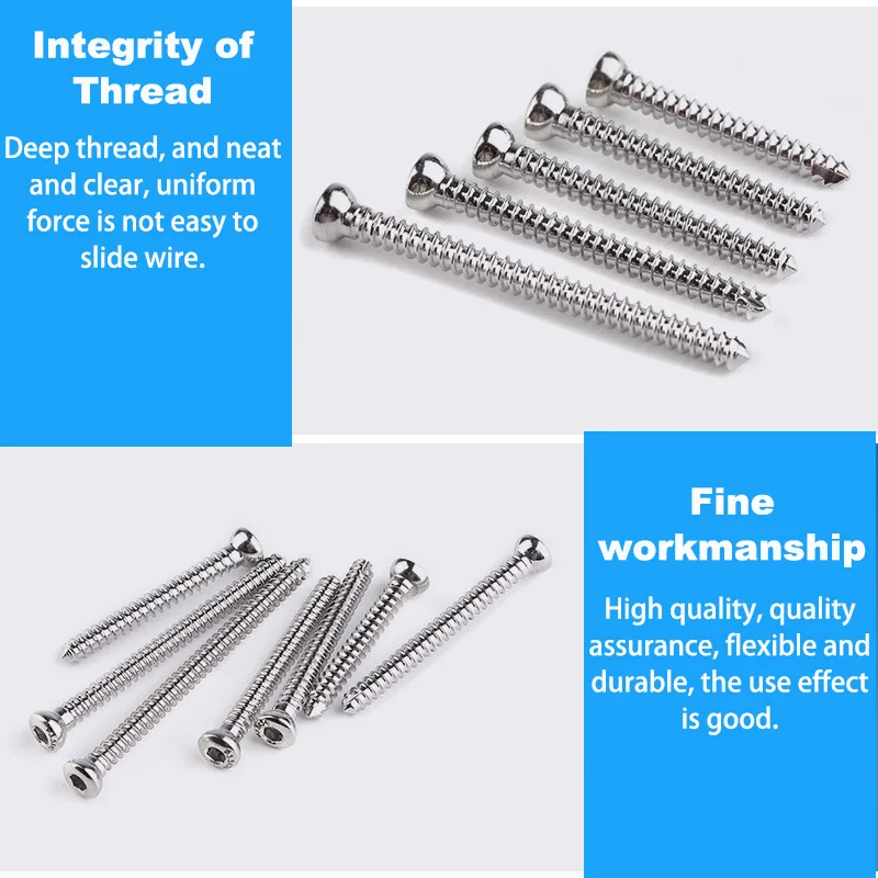 2.7MM stainless steel self-tapping screws for small animal orthopedic instruments Stainless steel hexagon socketscrews