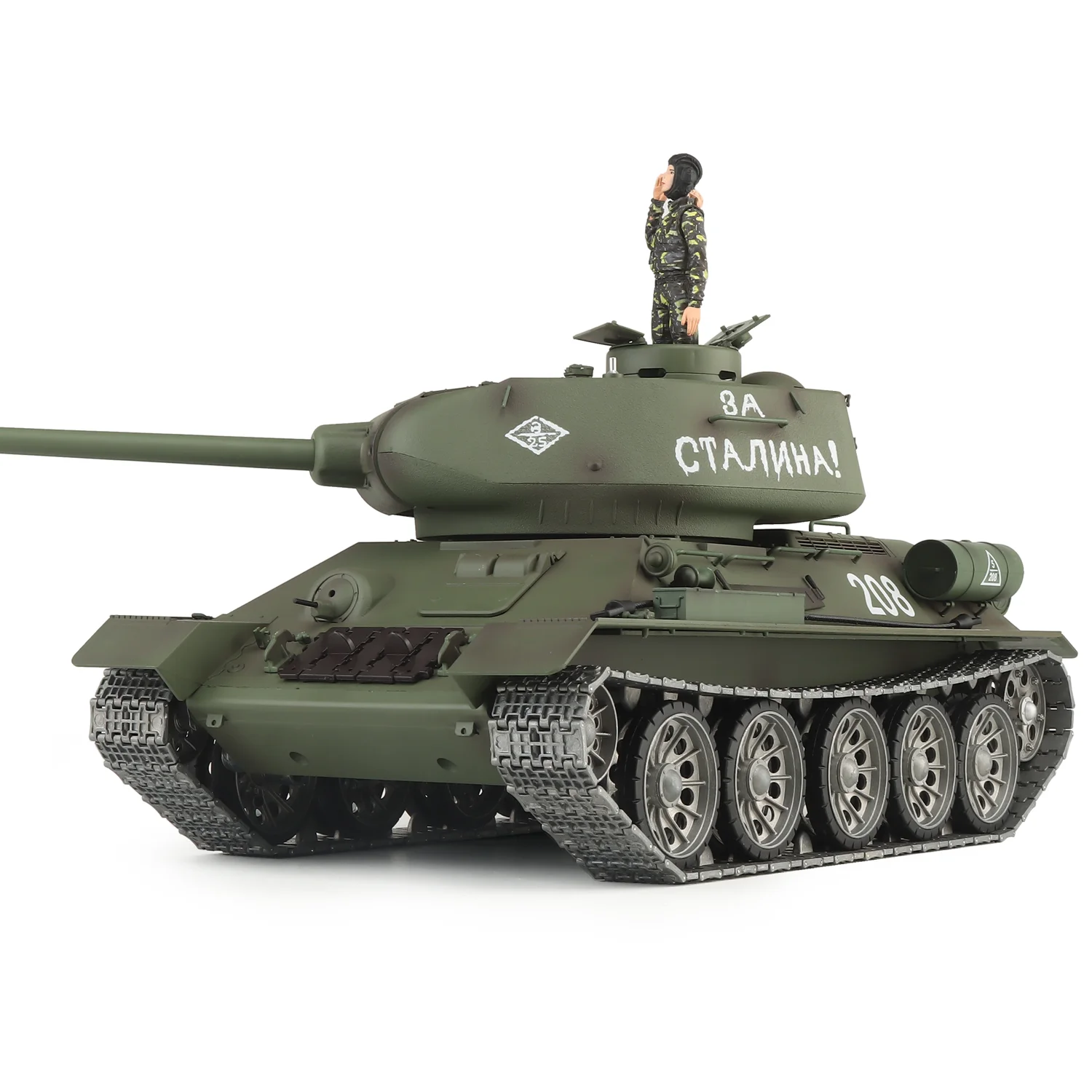 Heng Long rc tanks 1/16 Soviet Union T-34/85 tank Model(Metal Road Wheel & Track & Gun canal)(360-Degree Rotating Turret)