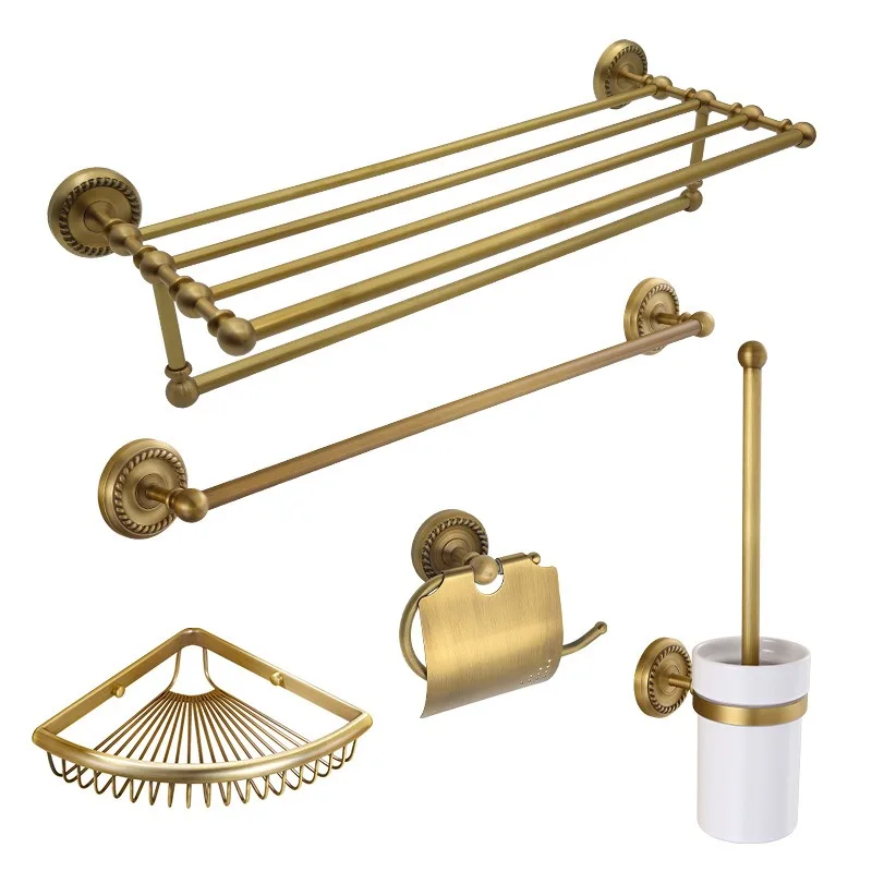 All-copper towel rack Antique towel rack Shelf