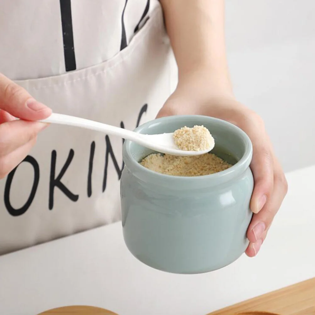 

1Set Ceramic Seasoning Jars Condiment Pots Kitchen Containers High Quality Eco Friendly Easy Clean Sealed Storage