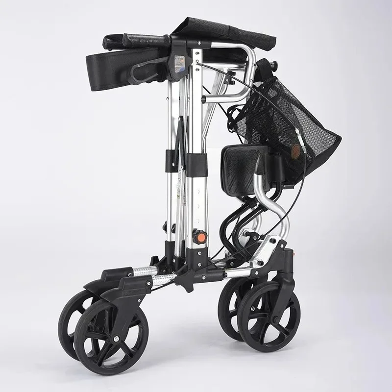 Elderly shopping cart elderly trolley help driving grocery shopping cart four-wheel folding travel