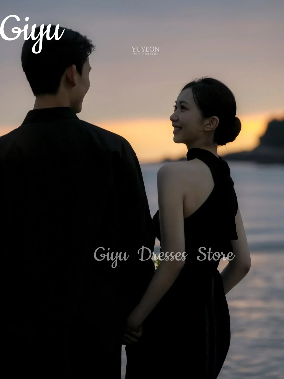 Giyu ใหม่สีดํา Mermaid ชุดราตรี Matte ผ้าพันคอที่กําหนดเองเกาหลี Photoshoot PLUS ขนาดรัดตัวความยาว 2025