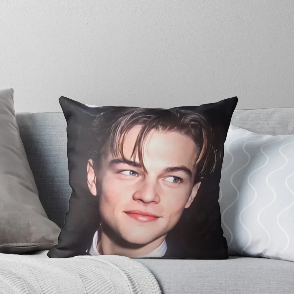 Young Leonardo DiCaprio Design Throw Pillow luxury home accessories ornamental pillows for living room Pillow