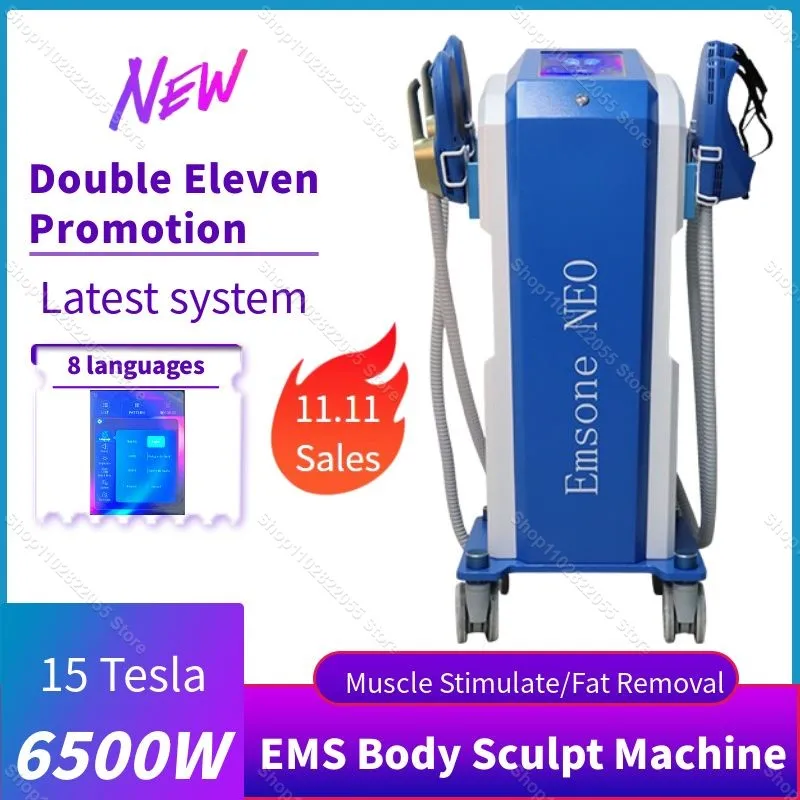 

Emsone Neo 15 Tesla 6500W EMS Body Sculpting Hiemt RF Build Muscle Slimming Weight Loss Engraving Machine Salon