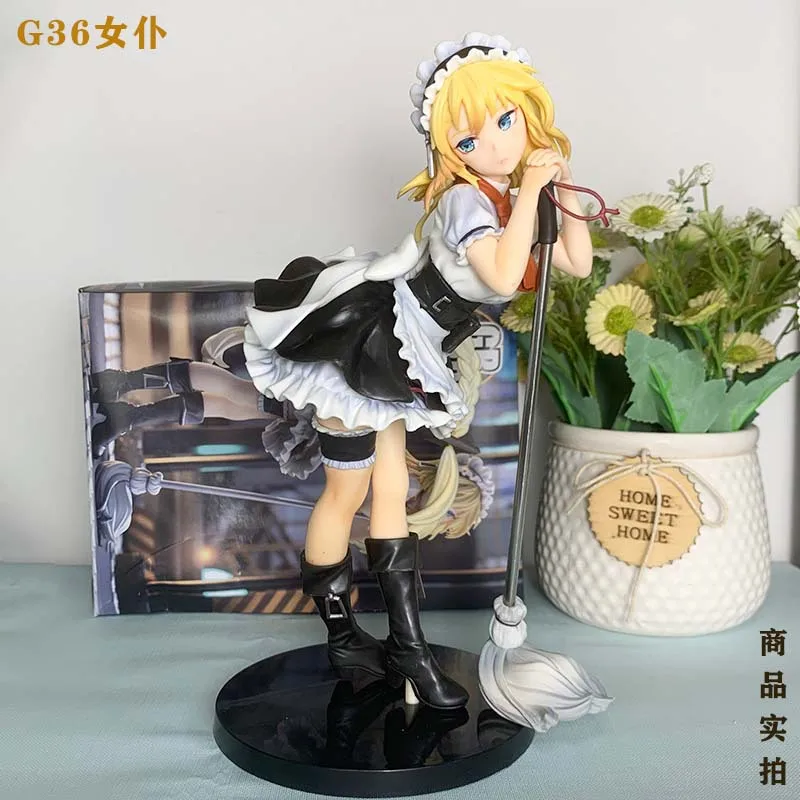 Meisjes Frontline G36 Dienstmeisje Gr Schattige pop Chassis Auto Ornament Animatiefiguur Erciyuan Collectible Action Figure voor garage