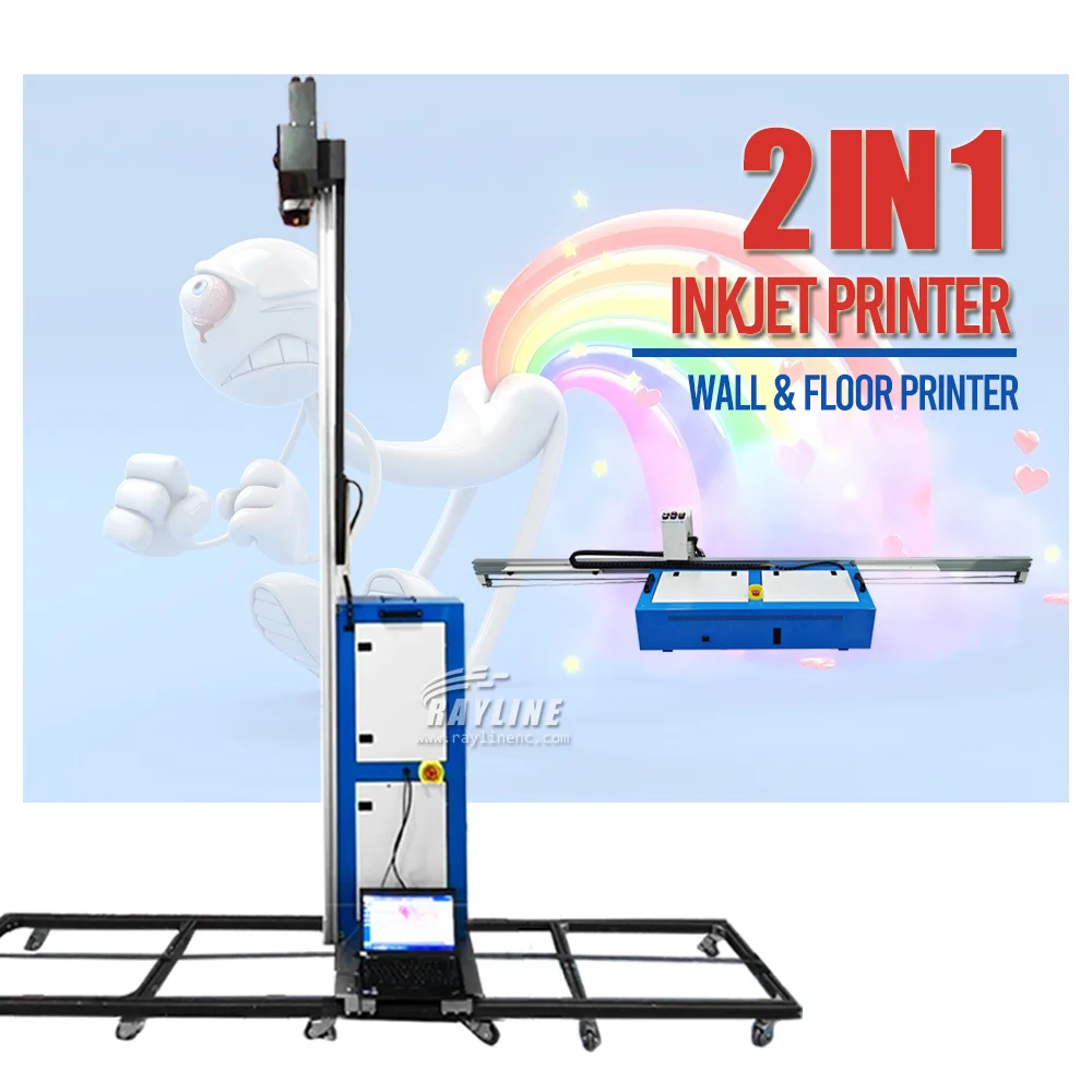 

Portable Automatic move by wheel hot selling 3d effect outdoor vertical printing machine for Floor Printer Wall