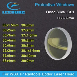 Lentille de fenêtre de protection laser à fibre, Dia30, 32, 34/35 pour WSX Raytools Bodor Pr, têtes laser, lentille optique