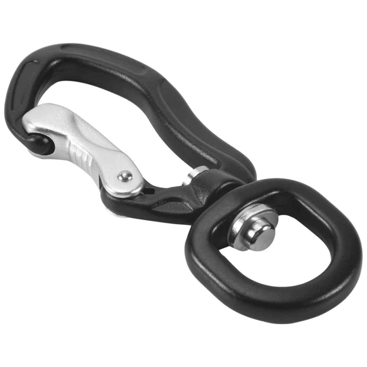 Klip Carabiner berputar 360 °, gesper D karabiner paduan Aluminium multifungsi untuk berkemah mendaki luar ruangan