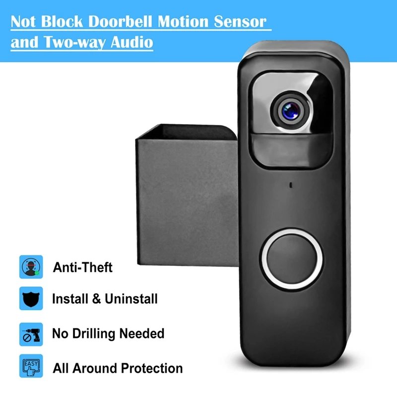 For Blink Doorbell Mount, Anti Theft Video Doorbell Door Mount Bracket No Drilling, Not Block Doorbell Motion Sensor