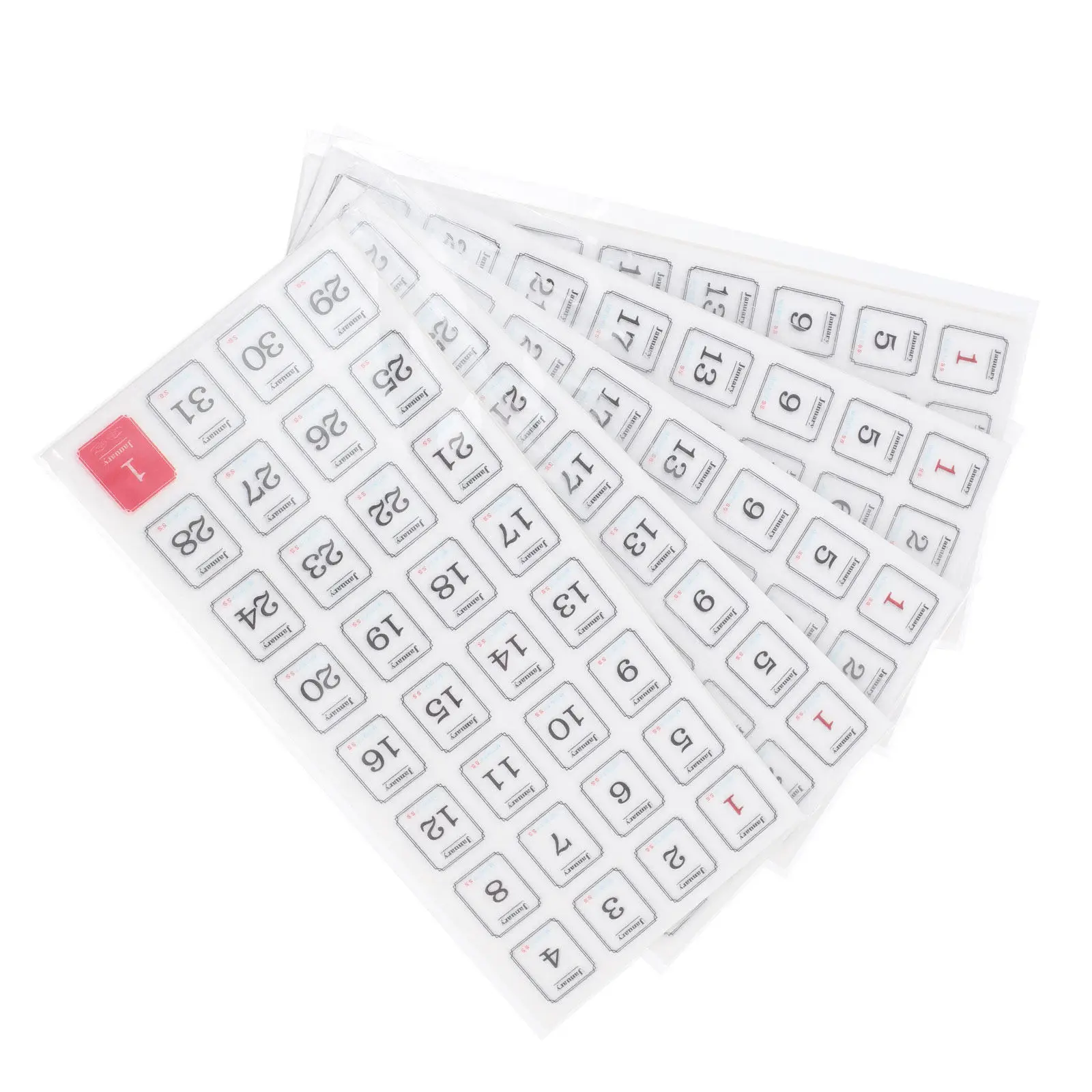 

60Pcs Calendar Stickers Daily Plan Handbook Labels Monthly Calendar Tabs Paper Hand Account Sticker for Scrapbook Journal Marker