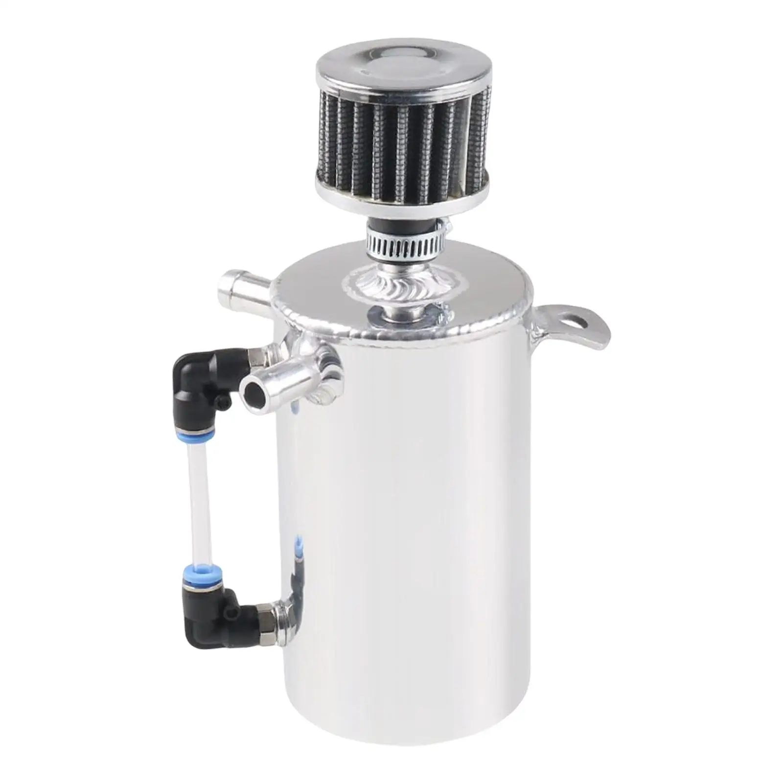 

Car Oil Catch Can Tank Engine Air Oil Separator 500ml Aluminum Silver Modified W/Breather Automotive Reservoir Tank Oil Pot
