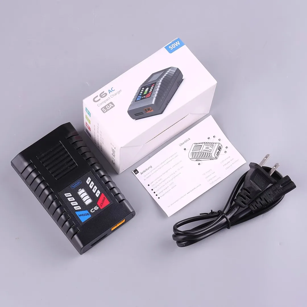 

For ToolkitRC C6 Smart Easy Charger 50W Max 5A drone Lithium polymer life 1-6S Ni-MH battery accessories