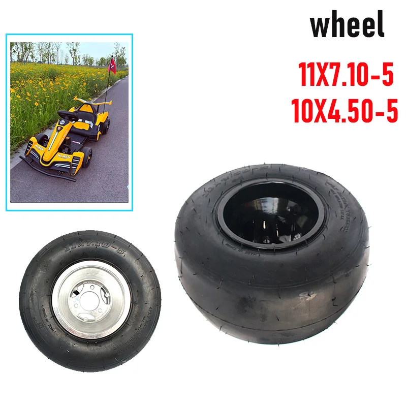 

10x4.50-5 vacuum tyre tubeless tire aluminum wheel hub rim fits for Four Wheel GO KART KARTING ATV UTV Buggy Quad front wheel