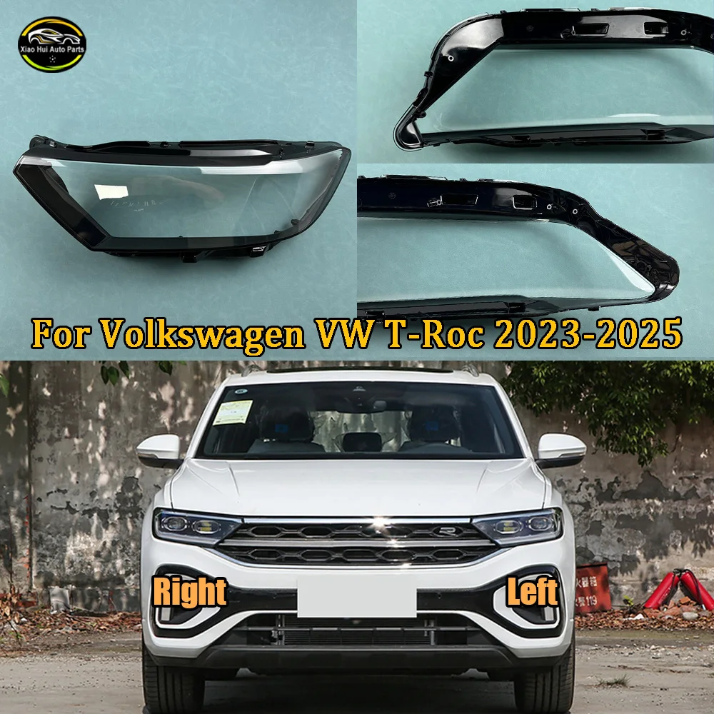 

Compatible With For Volkswagen VW 2023 2024-2025 T-Roc Headlight Dust Cover Head Light Lamp Lens Shell Automotive Car Lamp Hood