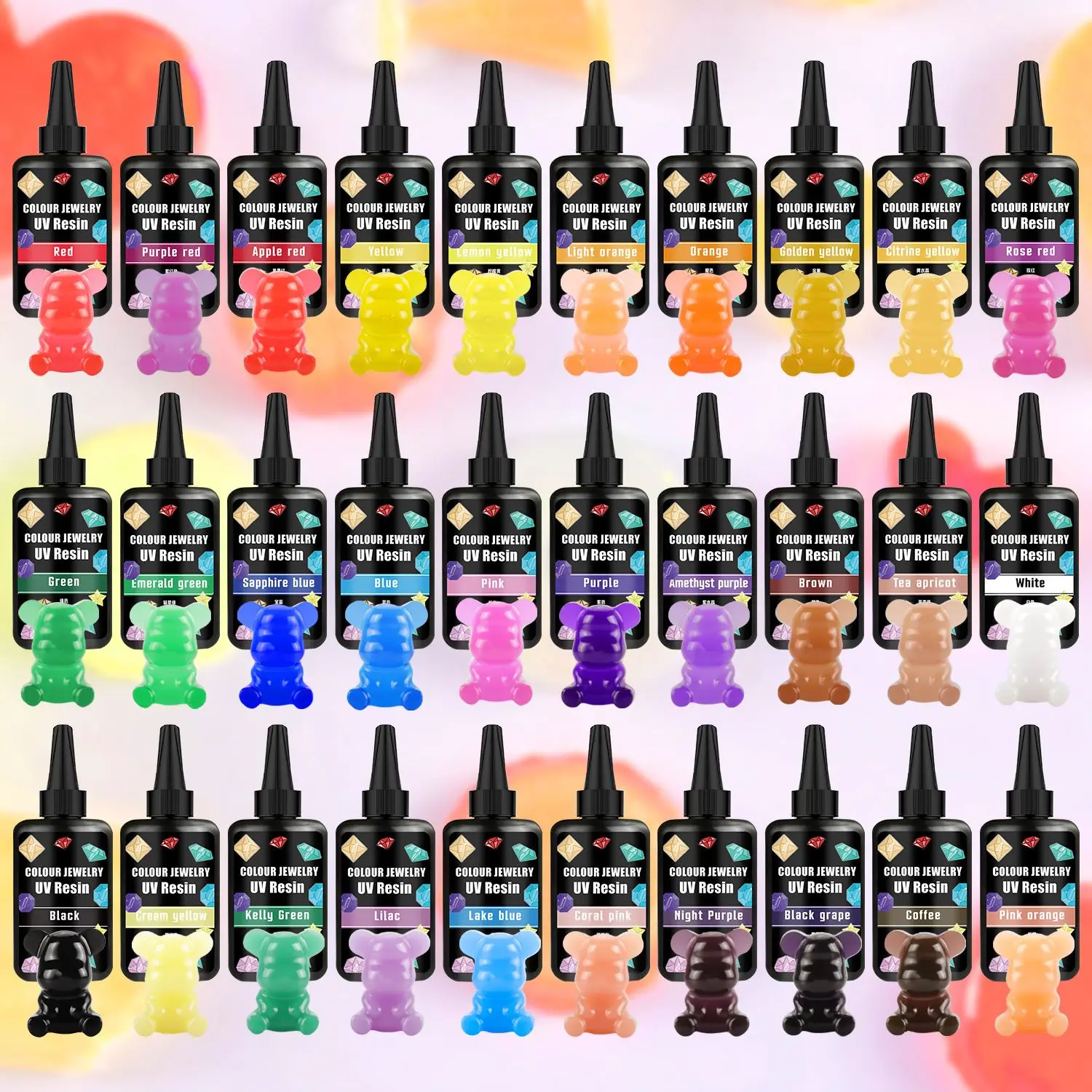 100ml Quick Drying UV Resin Adhesive Colour UV Resin Glue Ultraviolet Liquid UV Curing Craft Jewelry Making Quick Drying Glue