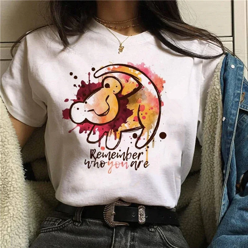 Hakuna Matata Cute Women\'s Y2k T-shirt Harajuku 90s Lion King T-shirt Cartoon T-shirt Pattern Top Women\'s Thirt Shirt Femme