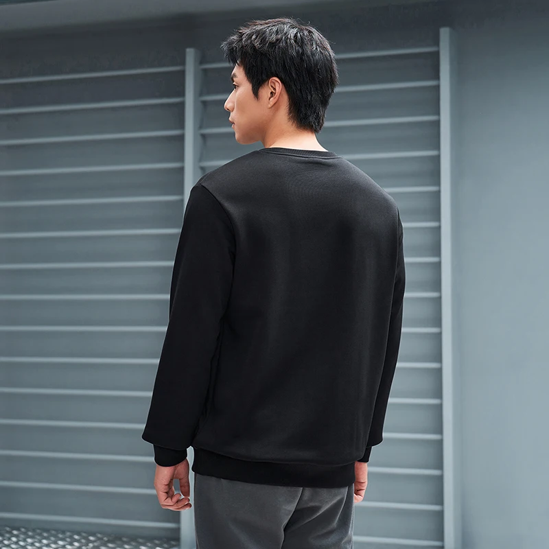 Xtep Pullover Sweater For Men  Winter Round Neck Keep Warm Sweatshirt Comfortable Loose Training Trendy Tops 876429930132