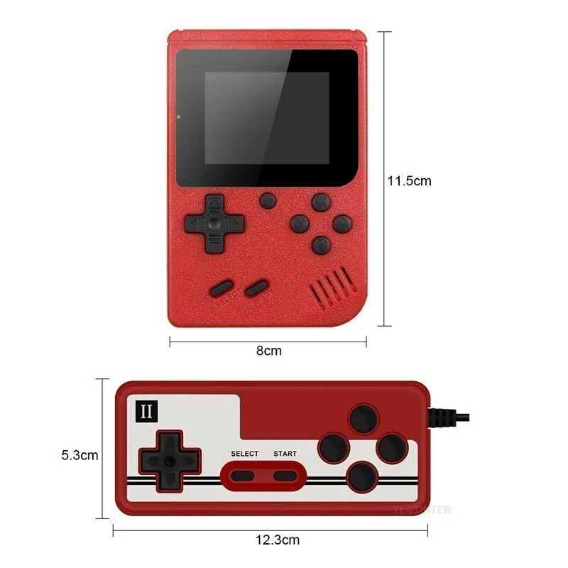  Mini Handheld Game Player Retro Game Boy Portable 8-Bit 3.0 Inch LCD  Video Game Console Built-in 500 Games For Kids Gift