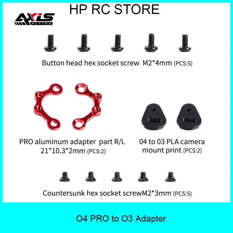 

Axisflying O4 PRO to O3 Adapter - FPV Drone Accessory, Perfect Fit for O3/O4 Systems