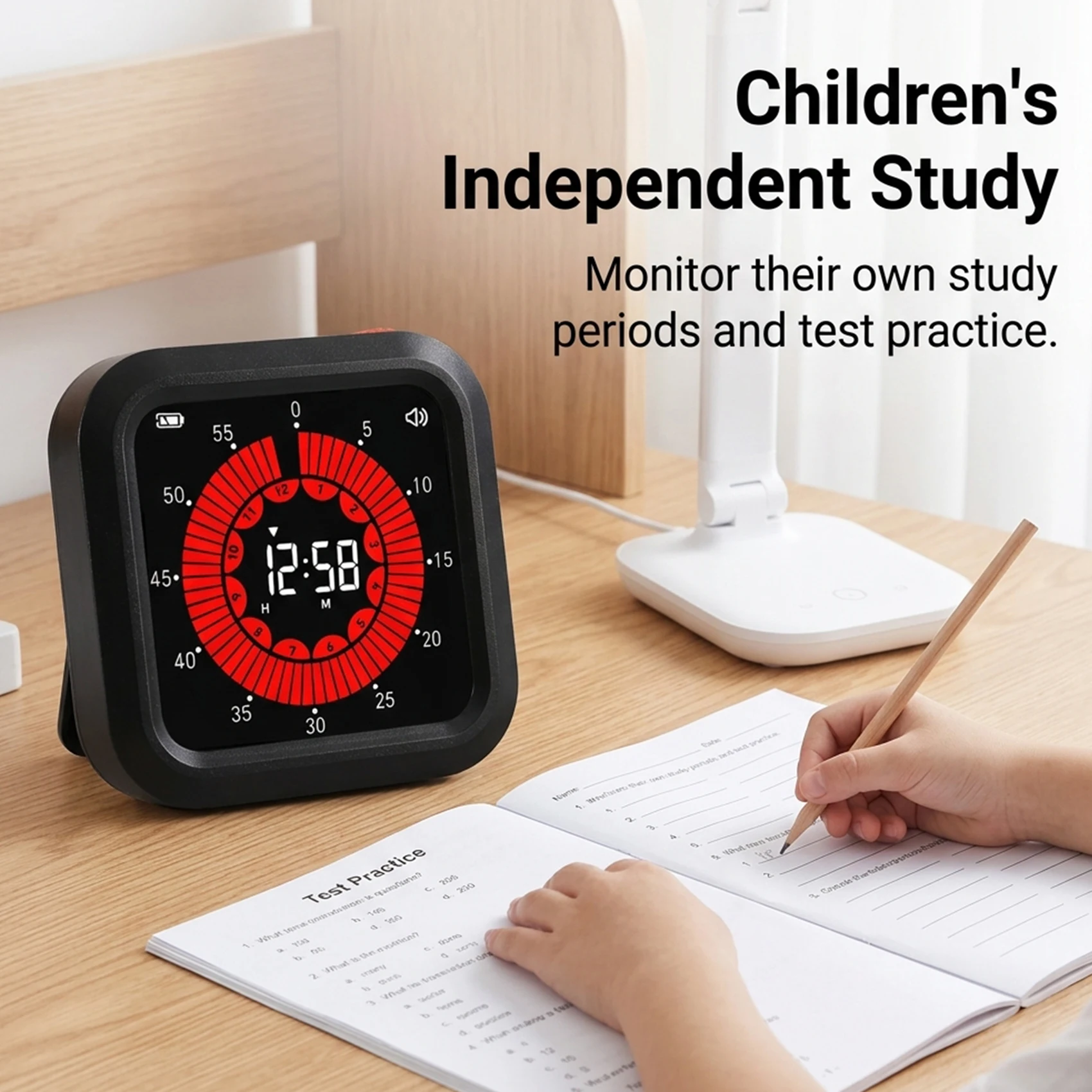 Rainbow Visual Progress Bar Timer Single Learning Self-Check-In Kitchen Baking Fitness Timer For Organizational Tools