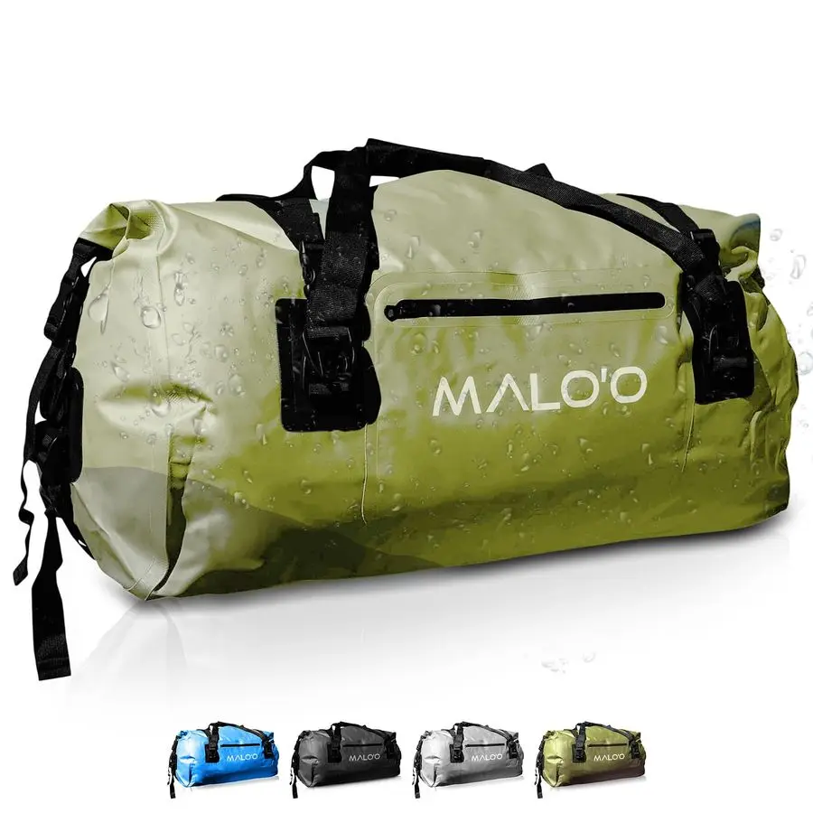 

Waterproof Dry Duffel, HeavyDuty Roll Top Waterproof Gear Bag with Shoulder Strap amp Molle Loops, Marine Duffel for Kayaking, B