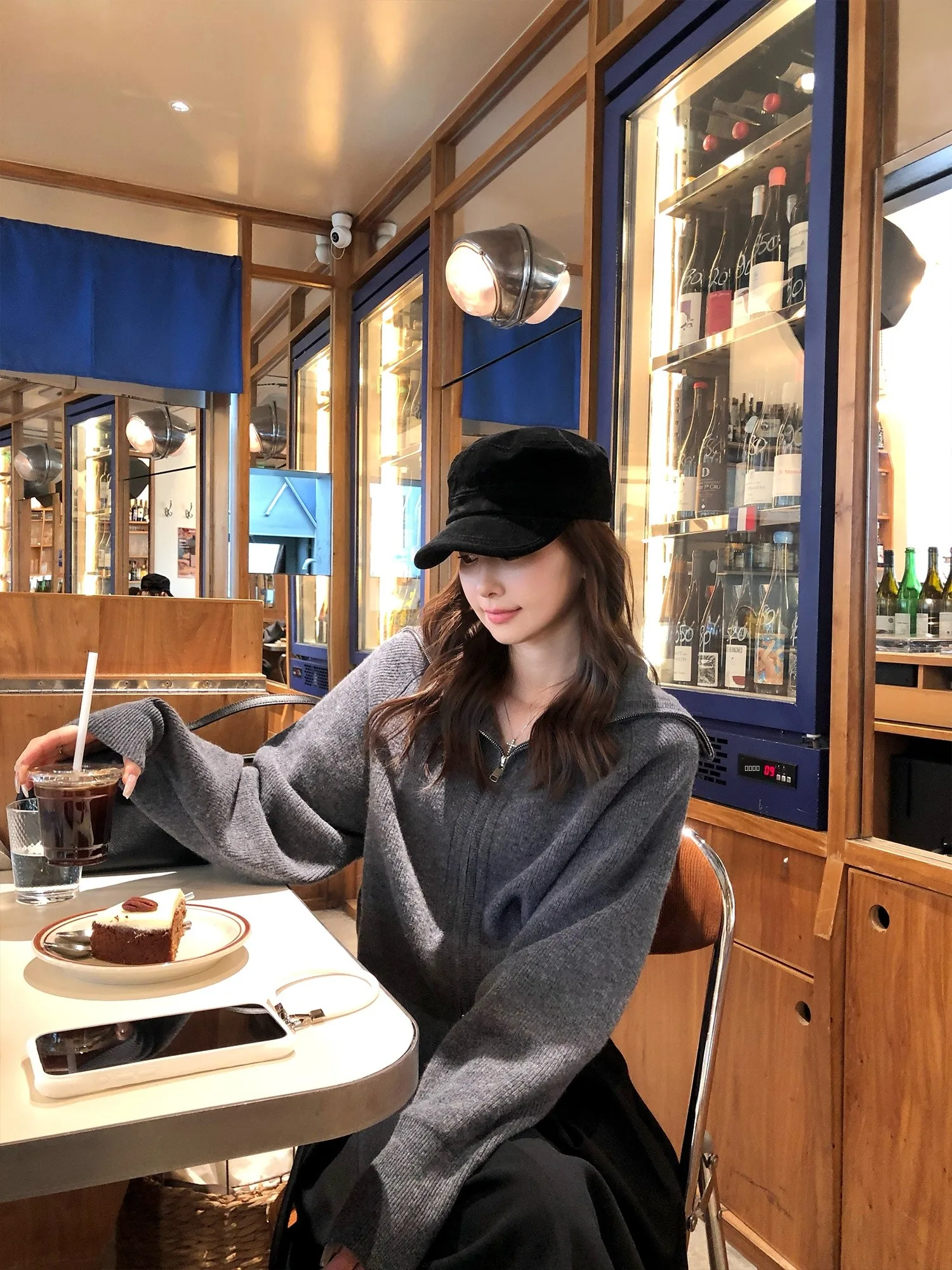 

ay Camere Knitted Open Cardigan Women's Loose Fit Turn-down Collar Sweater Autumn Winter Casual Sle Slimming Design