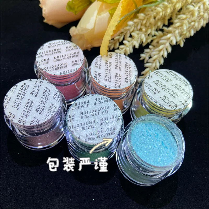 Poudre à Ongles en Bouteille de 10ml, Pigment Coloré pour Manucure, Effet Sucre, Poussière Brillante, Décorations Artistiques