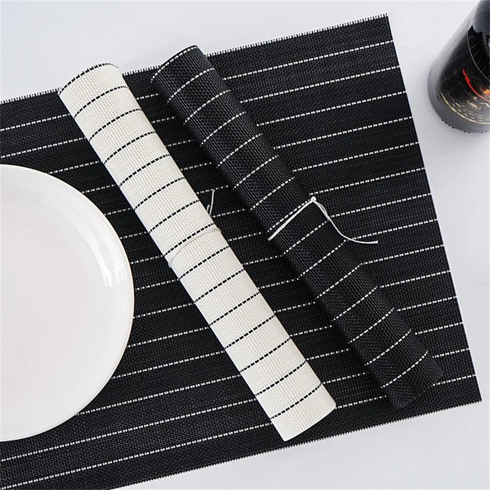 Table Mat Set Non-Slip Bowl Pad Coaster Set Washable PVC Dining Table Placemats Modern Home Decoration Accessories