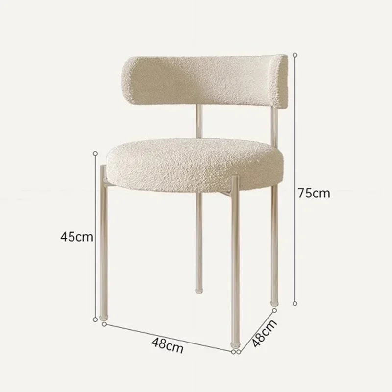 Hotel Nordic Dining Chairs Minimalist Modern Room Hotel Makeup Chair Luxury Designer Mobili Per La Casa Kitchen Furniture CY50DC