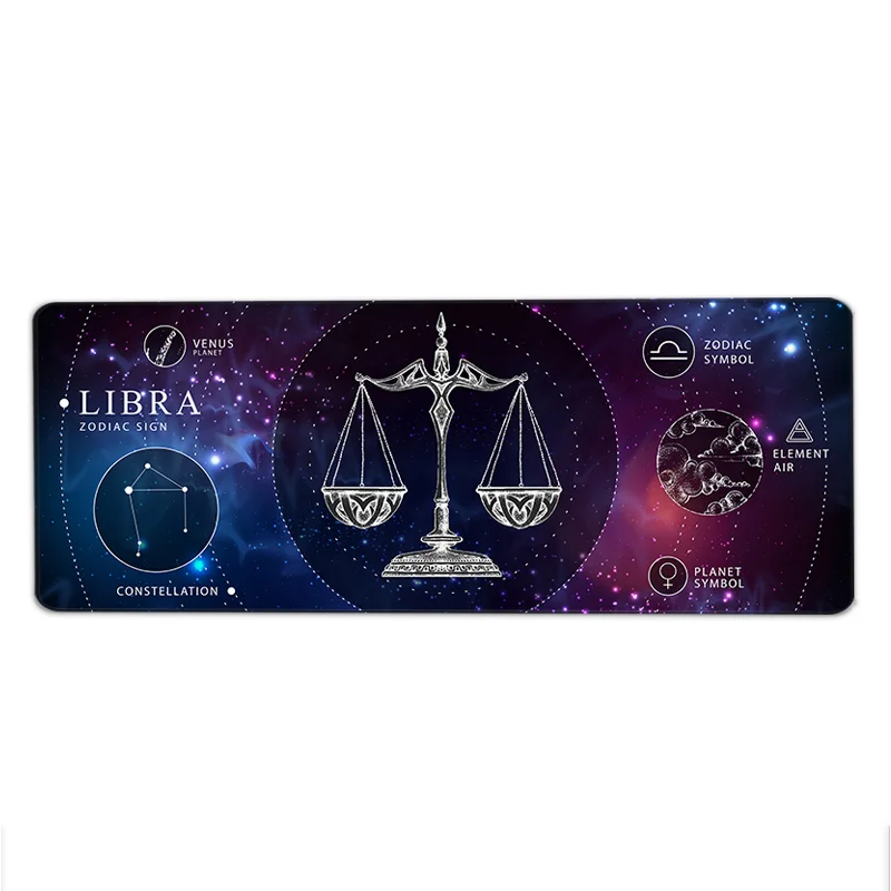 Gaming Mouse Pad Libra Mouse mat Non-Slip Office Rectangle Mouse Pad- 12.6x31.5 inch for Desk, Laptop Pad Mat.