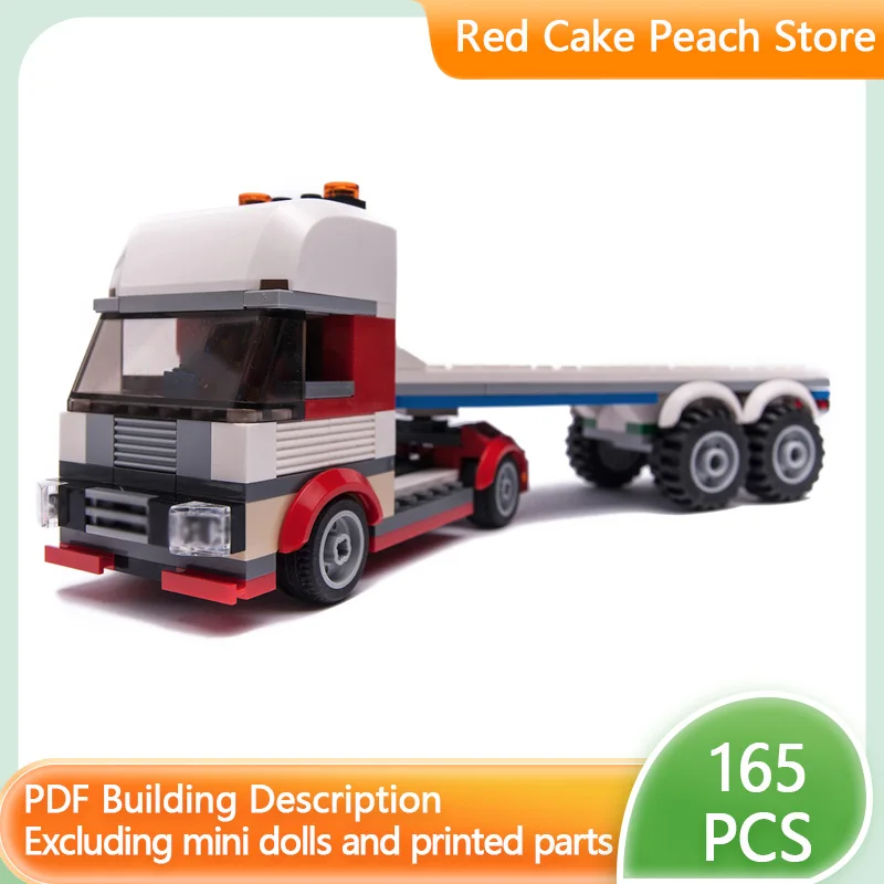 

City Car Model MOC Building Bricks Euro Truck And Trailer Modular Technology Children Holiday Gifts Assemble Toys Suit