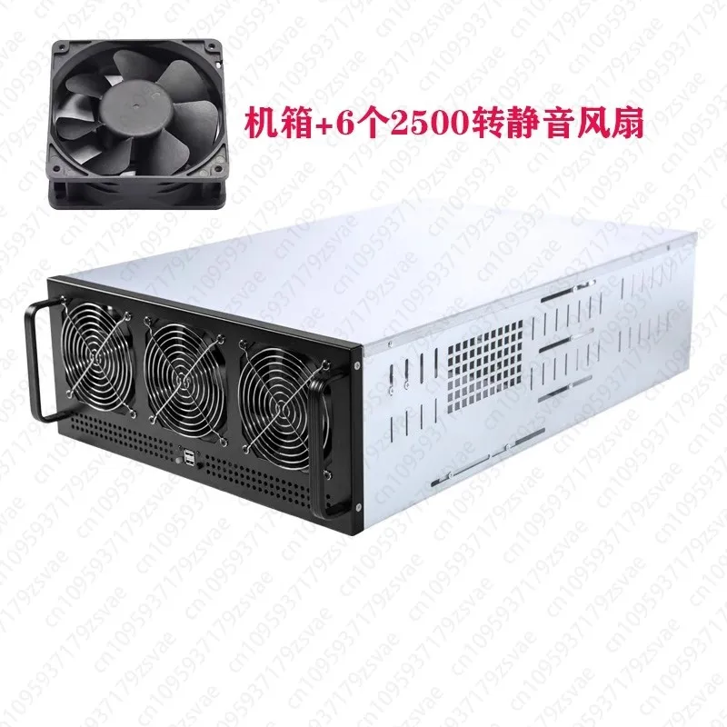 6-card, 8-card chassis, 4uATX industrial control chassis, multi graphics card GPU server, AI computing host chassis