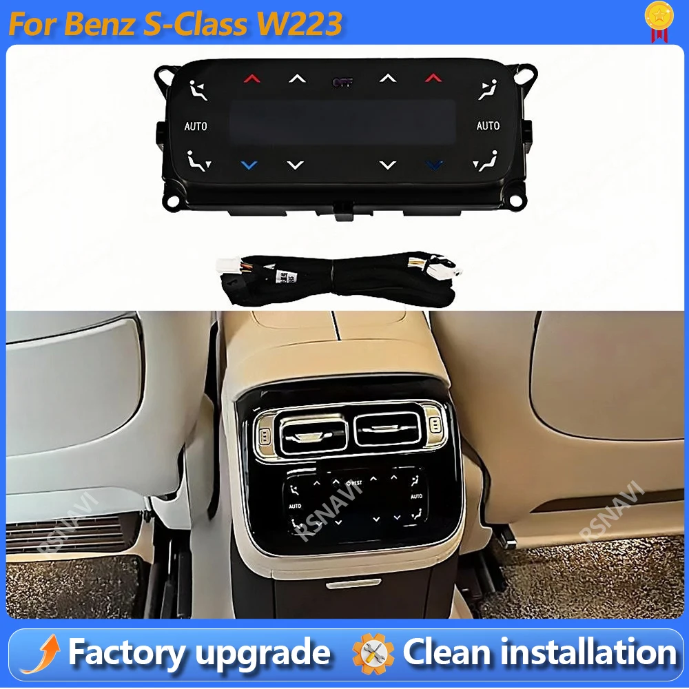 

Rear Air Conditioning Panel AC Screen Upgrade For Mercedes Benz S Class W223 S450 S480 S500 Car Rear AC button LCD Control Panel