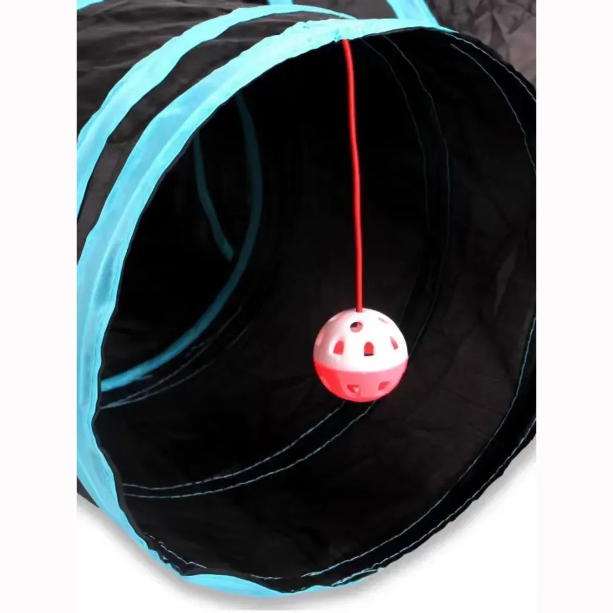 Wear-resistant Foldable Pet Animal Tunnels Cat Play Tunnel with Crinkle Playing Toy for Cats Guinea Pig Rabbits Funny Cat Supply