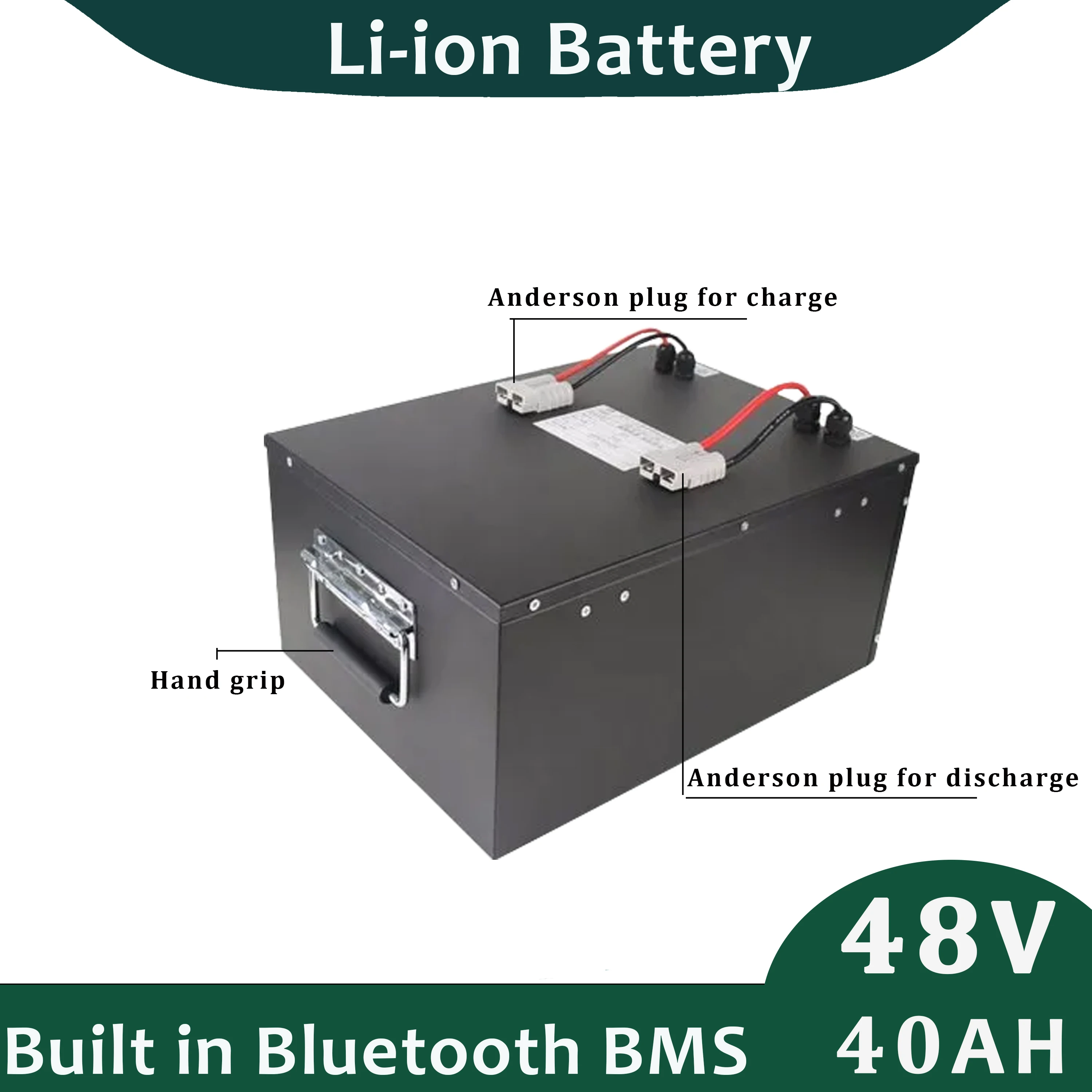 21700 Lithium Battery 48v 40Ah Li-ion Battery Pack Built in Smart BMS With Bluetooth For Electric Motorcycle +5A Charger