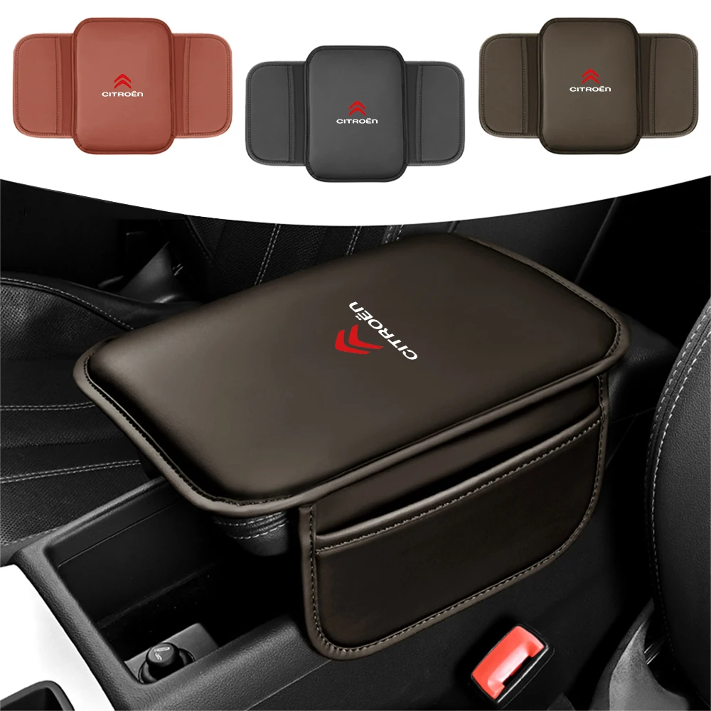 1pcs Car Center Console Protector Cover with Side Storage Pocket Auto Accessories for Citroen C5 Aircross Cactus C1 C2 C3 C6 C8