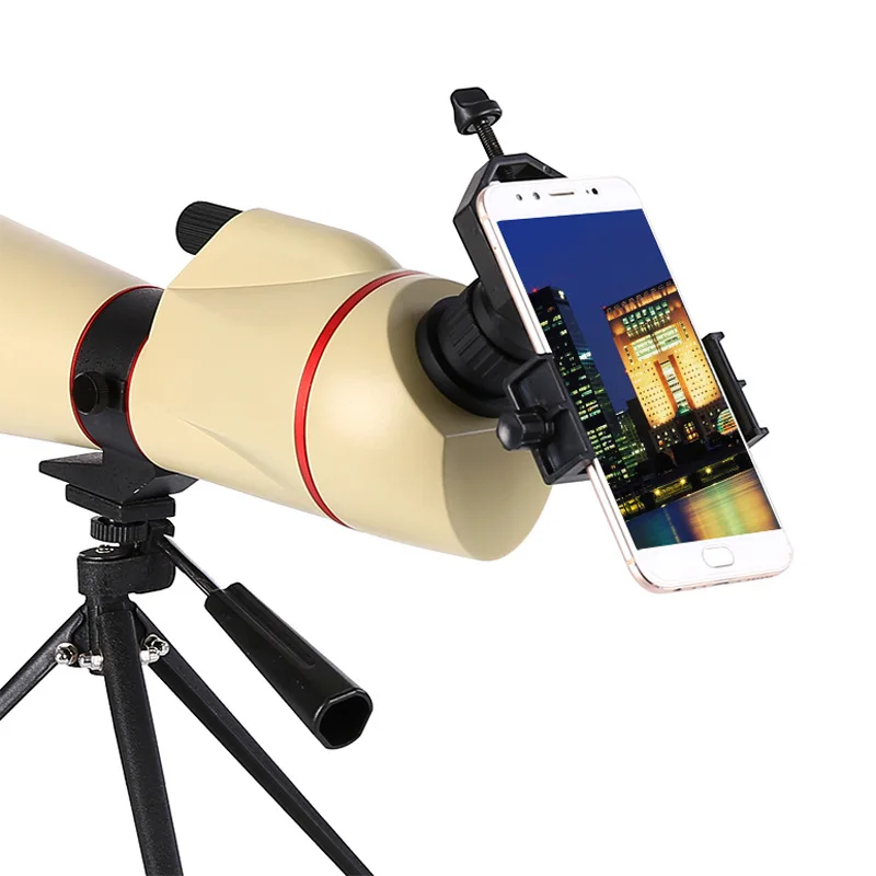 Metal Outdoor Astronomical Telescope Monocular Auxiliary Camera Clip Mobile Phone Video Bracket Bird Watching Binoculars Mount