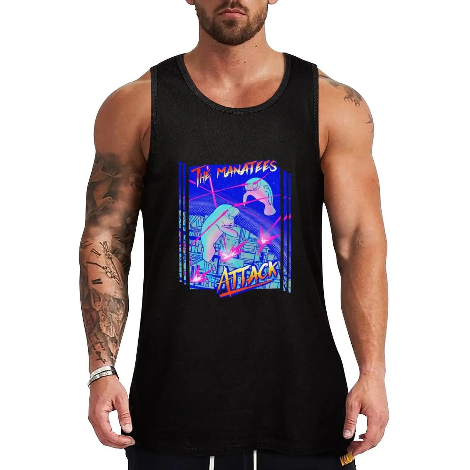 the manatees attack Tank Top Active Wear Tank Top Quick Dry Athletic Sleeveless