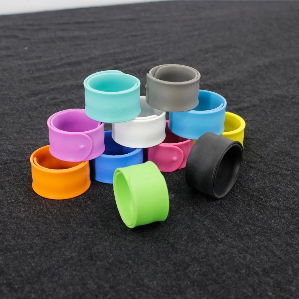 

12 Pcs Silicone Bracelet Gentle Touch Bracelets Color Slap Kid Flexible