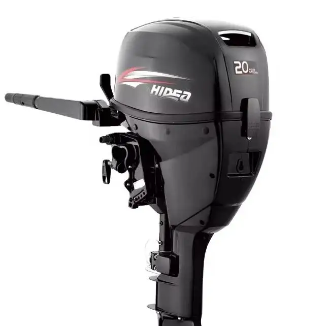 New Competitive Price Hidea CE Approved 4 Stroke 20hp  Outboard Engine F20 Black Manual/Electric Motor Steel 2 Cylinders